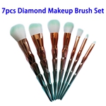 7pcs Soft Synthetic Hair Diamond Makeup Brush Set (Color 1)