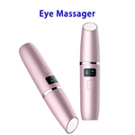 New Arrival Mini LCD Electric Heat Vibrator Eye Massager(Rose gold)