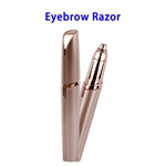 Battery Powered Womens Painless Hair Remover Instant Eyebrow Razor (Rose Gold)