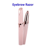 Battery Powered Womens Painless Hair Remover Instant Eyebrow Razor (Pink)