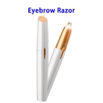 Newest Battery Powered Womens Painless Hair Remover Eyebrow Razor(White)