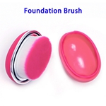 1pcs Egg-shape Portable Premium Synthetic Hair Makeup Foundation Brush(Rose)