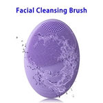 CE RoHS Approved Skin Face Care Electric Facial Cleaning Massage Brush With Wireless Charging (Purple)