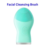 Brand New Design Waterproof Silicone Skin Caring Deep Cleaning Facial Cleaning Brush(Green)