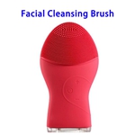 Brand New Design Waterproof Silicone Skin Caring Deep Cleaning Facial Cleaning Brush(Rosy)