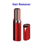 Battery Powered Mini Womens Painless Facial Hair Remover Tool (Red)