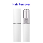 CE RoHS Approved Mini Womens Painless Facial Hair Remover Tool Face Hair Removal (White)