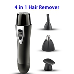 4 in 1 USB Rechargeable Painless Hair Remover Epilator Tool (Black)