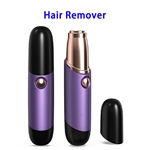 CE RoHS USB Rechargeable Instant Painless Hair Remover Epilator Tool (Purple+Black)