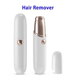CE RoHS USB Rechargeable Instant Painless Hair Remover Epilator Tool (White+Gold)