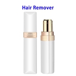 Newest Model Mini Battery Powered Electric Womens Painless Lipstick Facial Hair Remover(White)