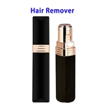Newest Model Mini Battery Powered Electric Womens Painless Lipstick Facial Hair Remover(Black)