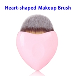 1pcs Heart-shape Portable Premium Synthetic Hair Makeup Brush (Pink)