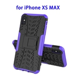 TPU Shockproof Protective Case for iPhone XS Max with Holder (Purple)