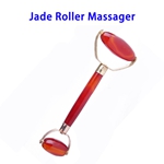Noise Free Natural Stone Metal Welded Connector Jade Roller Massager (Agate Jade)