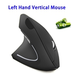 800/1200/1600DPI Left Hand Battery Powered Wireless Vertical Mouse