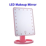New Multifunctional 3 Gears Touching Screen LED Makeup Mirror with Storage (Pink)