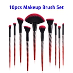 10pcs Synthetic Hair Cosmetics Makeup Brushes Set (Color 2)