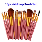 18pcs/set Soft Synthetic Hair Cosmetics Kits Makeup Brushes Set (Color 10)