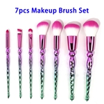 7pcs Soft Colorful Synthetic Hair Makeup Brush Set