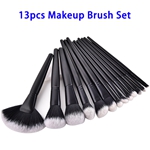 13pcs/set Super Soft Premium Synthetic Hair Black Wood Handle Makeup Brushes