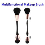 4 In 1 Retractable Multi-function Foundation Eyeshadow Shaving Makeup Brush (Black)
