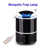 Chemical-free USB Powered UV LED Photocatalyst Fly Bug Electric Mosquito Killer Trap Lamp (Black)