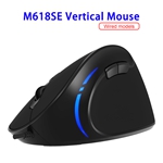 1000/1600/2400/3200DPI Delux M618SEU Wired Vertical Mouse (Black)