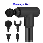 CE ROHS FCC Rechargeable Deep Tissue 6 Speeds Electric Device Muscle Massage Gun(Black)