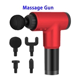 CE ROHS FCC Rechargeable Deep Tissue 6 Speeds Electric Device Muscle Massage Gun(Red)