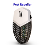 Mosquito Killer Lamp Repellent Pest Control Ultrasonic Pest Repeller Plug in Bug Zapper (White)