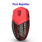 Mosquito Killer Lamp Repellent Pest Control Ultrasonic Pest Repeller Plug in Bug Zapper (Red)