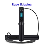CE Approved Smart Calorie Jump Counter Skipping Rope Adjustable Cordless Jump Rope(Black)