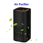 CE ROHS FCC Negative Ions Generator Hepa Filter Air Cleaner USB Charge Car Air Purifier(Black)