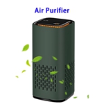 CE ROHS FCC Negative Ions Generator Hepa Filter Air Cleaner USB Charge Car Air Purifier(Green)