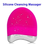 New Arrival Waterproof Vibration Silicone Facial Cleansing Brush for All Skin (Rose)