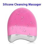 New Arrival Waterproof Vibration Silicone Facial Cleansing Brush for All Skin (Pink)