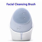Wholesale Wireless Charging Electric Silicone Waterproof Massage Cleansing Fcial Brush（blue）