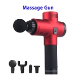20 Speeds Sport Machine Handheld Vibration Deep Tissue Muscle Massage Gun (Red)