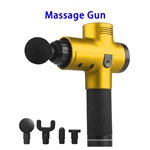20 Speeds Sport Machine Handheld Vibration Deep Tissue Muscle Massage Gun (Yellow)