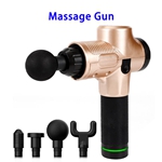 20 Speeds Cordless Handheld Massage Gun with LCD Display(Gold)