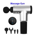 Professional Rechargeable Deep Tissue 6 Speeds Electric Device Muscle Massage Gun(Silver)