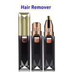 Portable Battery Powered 2 in 1 Electric Eyebrow Trimmer Hair Remover