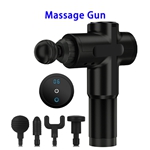 Newest Product 6 Speeds 2000mah Deep Tissue LED Vibration Percussion Muscle Massage Gun(Black)