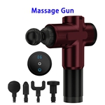 Newest Product 6 Speeds 2000mah Deep Tissue LED Vibration Percussion Muscle Massage Gun(Red)