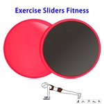 Portable Home Gym Workout Exercise Gliding Discs Fitness Core Sliders(Red)