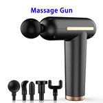 Brand New USB Rechargeable 3 Speed Modes Massage Gun Deep Tissue Percussion Body Massager (Black)