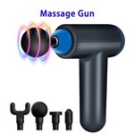 6 Speeds Body Massager Handheld Vibration Deep Tissue Muscle Massage Gun(Nave blue)