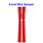 Nano Mist Sprayer Mini Facial Steamer Air Humidifier Facial Mist Sprayer Anion Moisture Diffuser(Red)