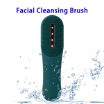 New Face Cleaning Device Silicone Facial Cleansing Brush(atrovirens)